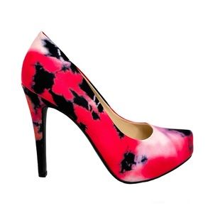 Jessica Simpson Parisah Pink Purple Gingham Print Stiletto Heel Slip On Pumps